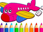 Coloring Book: Cute Plane